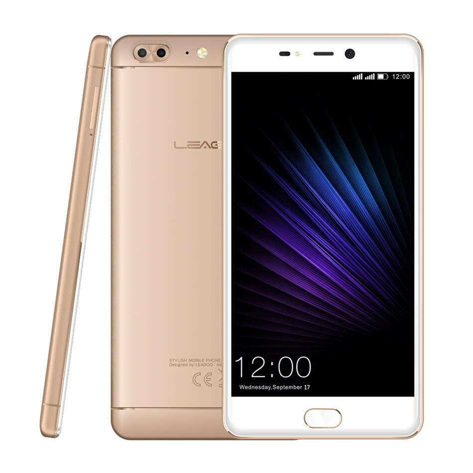 LEAGOO T5 4G LTE Smartphone Android 7.0 MT6750T Octa Core 5.5"FHD 4GB RAM 64GB ROM 13MP Dual Back Cams Fingerprint Mobile Phone