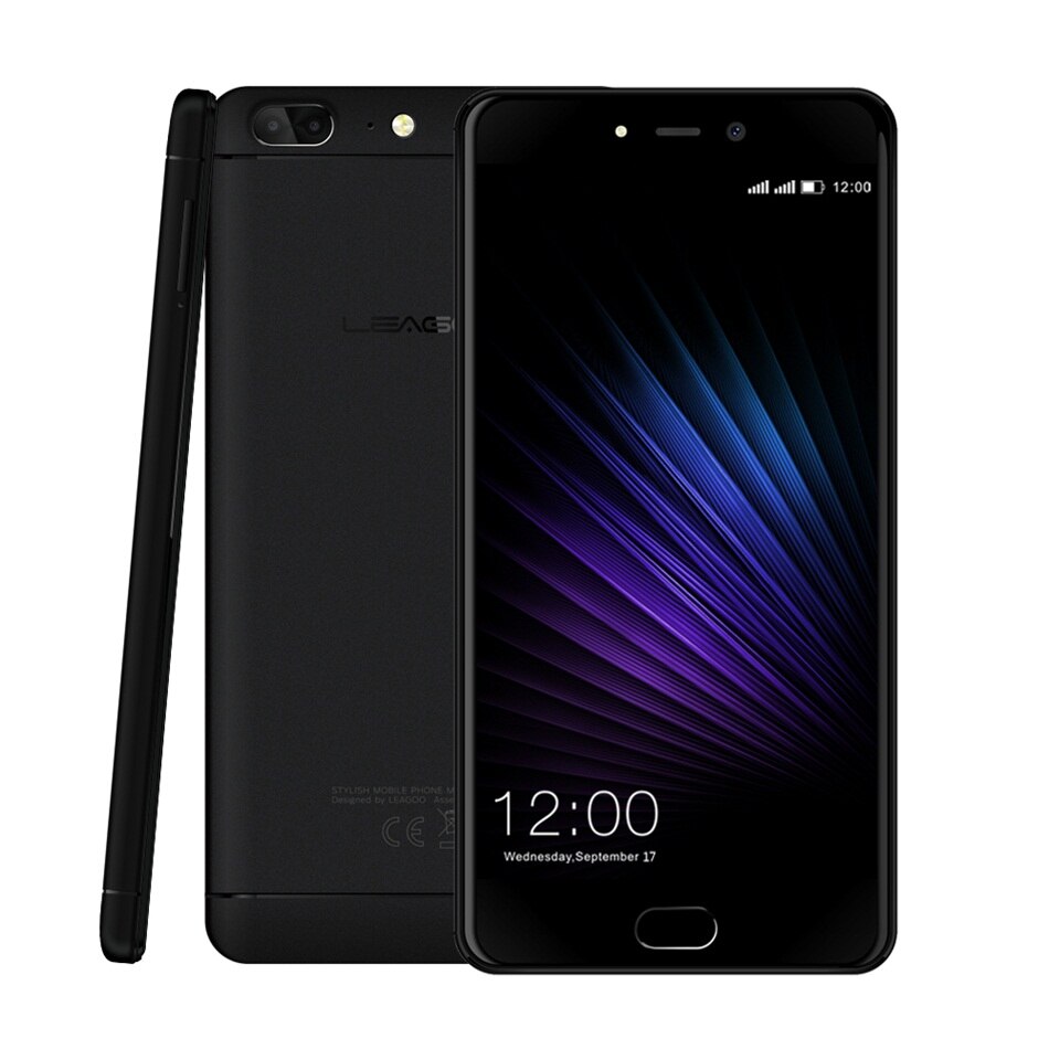 LEAGOO T5 4G LTE Smartphone Android 7.0 MT6750T Octa Core 5.5"FHD 4GB RAM 64GB ROM 13MP Dual Back Cams Fingerprint Mobile Phone