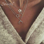 26 Styles Boho Shell Pendant Necklace for Women Long Chain Round Charm Statement Choker 2019 Collares Necklace Wedding Jewelry