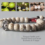 Adjustable Handmade Tibetan Bodhi Seed Bracelet - Natural Wood Beaded Braclet