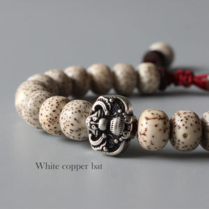 Adjustable Handmade Tibetan Bodhi Seed Bracelet - Natural Wood Beaded Braclet