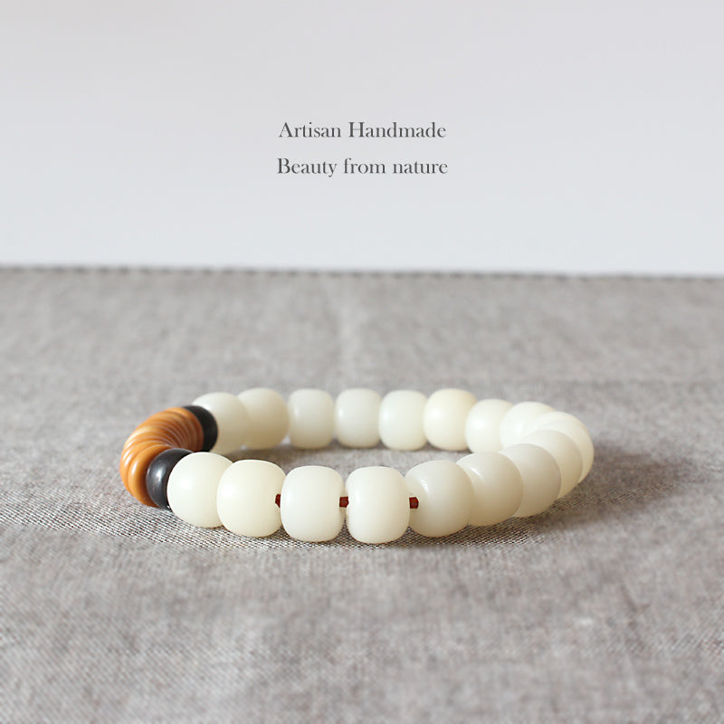 Handmade Bodhi - Coconut - Olive Tibetan Bracelet