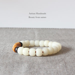 Handmade Bodhi - Coconut - Olive Tibetan Bracelet