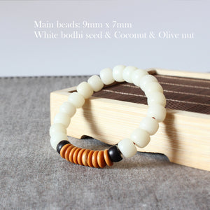 Handmade Bodhi - Coconut - Olive Tibetan Bracelet