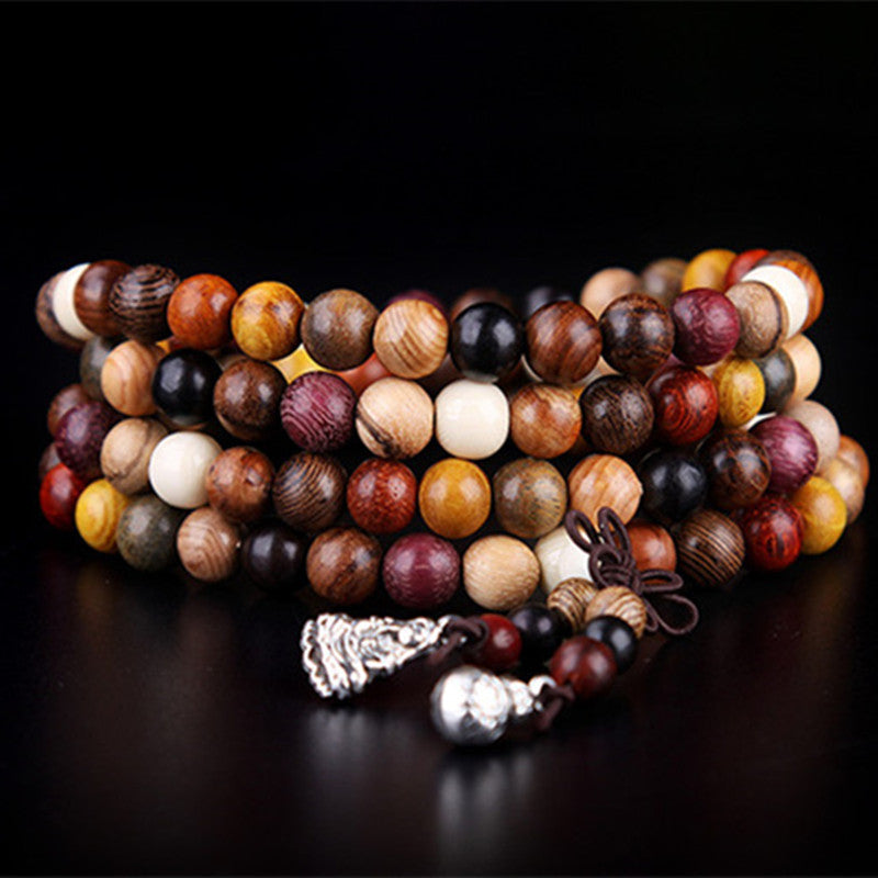 108pcs Sandalwood Tibetan Buddhist Prayer Beads Bracelets