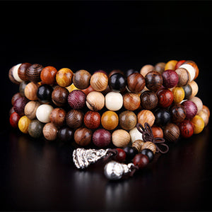 108pcs Sandalwood Tibetan Buddhist Prayer Beads Bracelets