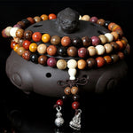 108pcs Sandalwood Tibetan Buddhist Prayer Beads Bracelets