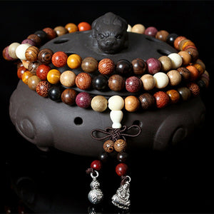 108pcs Sandalwood Tibetan Buddhist Prayer Beads Bracelets