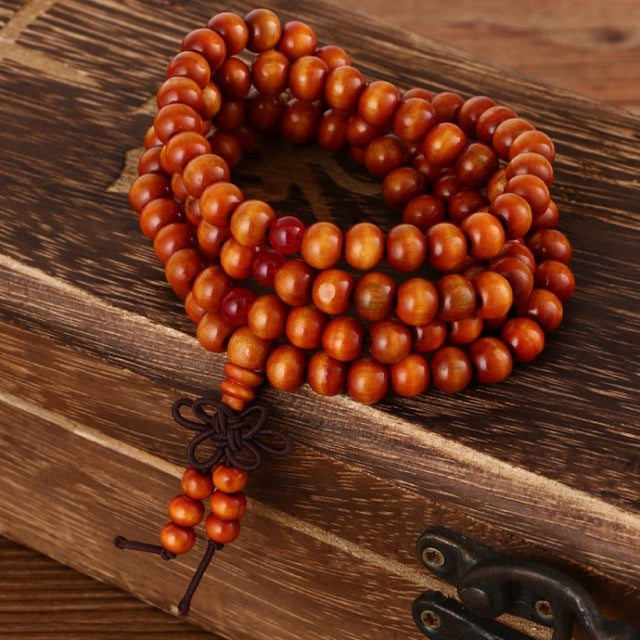 Natural Sandalwood Buddhist Prayer Bracelet