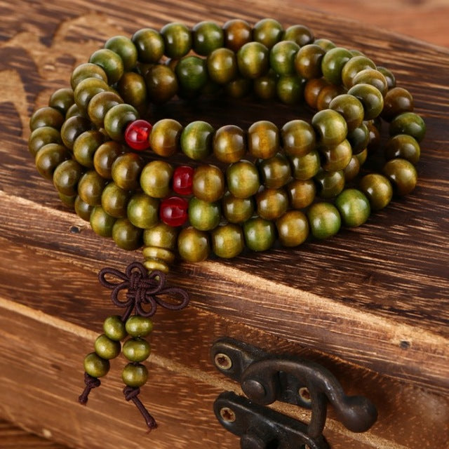 Natural Sandalwood Buddhist Prayer Bracelet