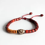 Handmade Natural Wooden Beads Bracelet - Coconut - Tiger Skin - Red sander