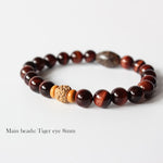 Red Tiger Eye Stone &  Rudraksha Beads Bracelet
