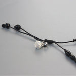 "Fish Under The Moon" - Black Pearl & Silver Lucky Bracelet