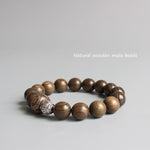 Handmade OM MANI PADME HUM Mantras - Antiqued Metal Beads Bracelet