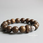 Handmade OM MANI PADME HUM Mantras - Antiqued Metal Beads Bracelet