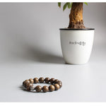 Handmade OM MANI PADME HUM Mantras - Antiqued Metal Beads Bracelet