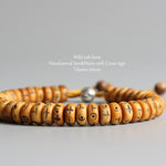 Natural Retro Cross Yak Bone Tibetan Bracelet - 8*3mm Beads