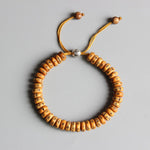 Natural Retro Cross Yak Bone Tibetan Bracelet - 8*3mm Beads