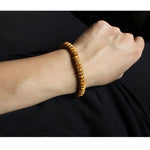 Natural Retro Cross Yak Bone Tibetan Bracelet - 8*3mm Beads