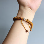 Natural Retro Cross Yak Bone Tibetan Bracelet - 8*3mm Beads