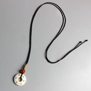 Pendant Hand-carved OM Mani Padme Hum Sign Necklace