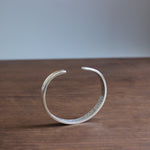"The Heart of Sutra" - Hand-carved White Copper Bracelet