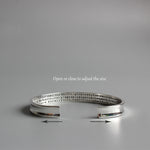 "The Heart of Sutra" - Hand-carved White Copper Bracelet