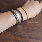 6x3mm Hand-carved Natural Olive Nut - Bamboo Shaped Bracelets