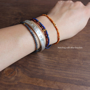6x3mm Hand-carved Natural Olive Nut - Bamboo Shaped Bracelets