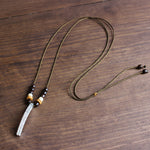 Handmade Tibetan Lucky Rope - Om Mani Padme Hum Pendant Necklace