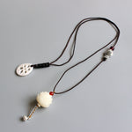 Elegant Handcrafted Lotus Pendant Necklace