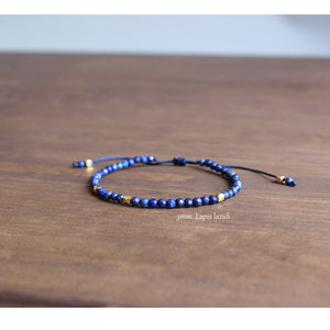 3mm Natural Stone & Plated Gold - Super Thin Bracelets