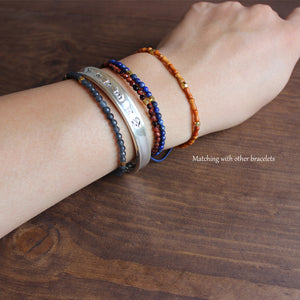 3mm Natural Stone & Plated Gold - Super Thin Bracelets