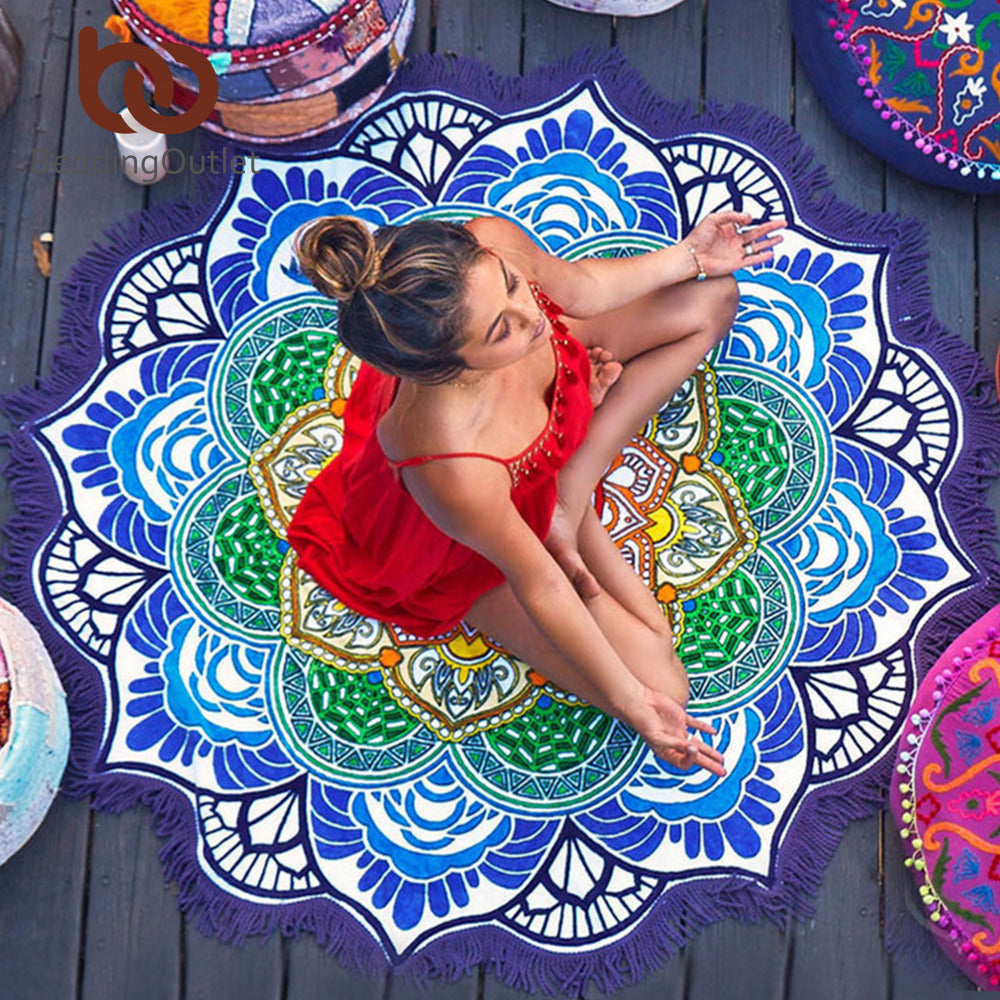 Lotus Bohemian Mandala Yoga Mat & Tapestry
