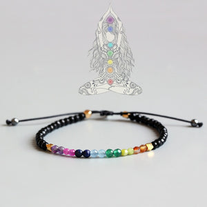 Natural Crystal Yoga Seven Chakras -  Healing Balance Bracelet