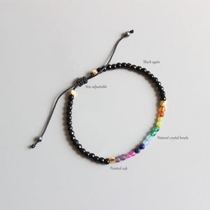 Natural Crystal Yoga Seven Chakras -  Healing Balance Bracelet