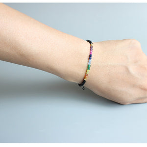 Natural Crystal Yoga Seven Chakras -  Healing Balance Bracelet