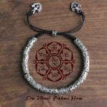 Tibetan Brass OM MANI PADME HUM Beads Bracelet