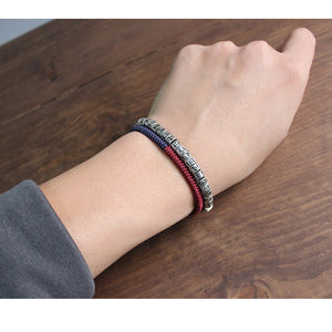 Tibetan Brass OM MANI PADME HUM Beads Bracelet