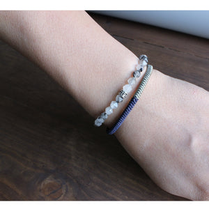 Chinese Ink Stone Om Mani Padme Hum Charm Bracelet