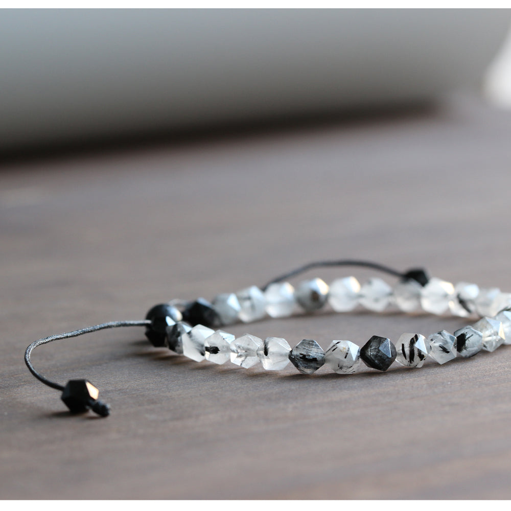 Chinese Ink Stone Om Mani Padme Hum Charm Bracelet