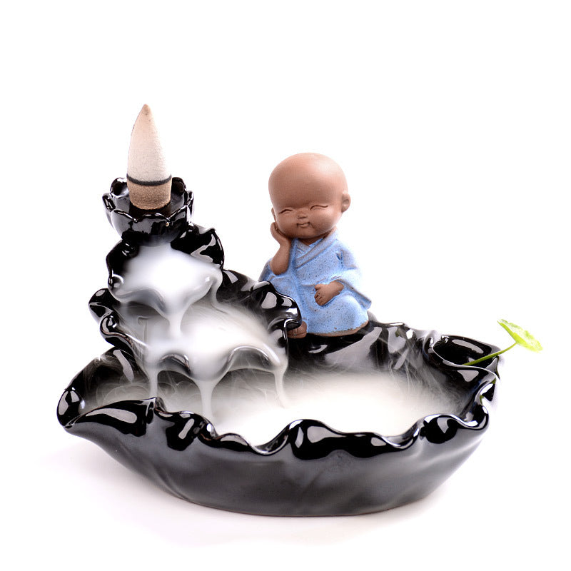 Little Monk Backflow Incense Burner - Buddhist Incense Holder Buddhist