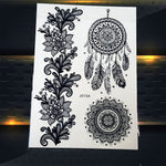 25 Style Hot Waterproof Black Henna Tattoo - Mandala Flower