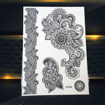25 Style Hot Waterproof Black Henna Tattoo - Mandala Flower