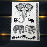 25 Style Hot Waterproof Black Henna Tattoo - Mandala Flower