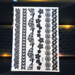 25 Style Hot Waterproof Black Henna Tattoo - Mandala Flower