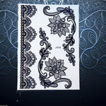 25 Style Hot Waterproof Black Henna Tattoo - Mandala Flower