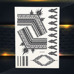 25 Style Hot Waterproof Black Henna Tattoo - Mandala Flower