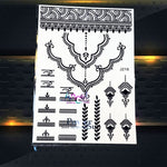 25 Style Hot Waterproof Black Henna Tattoo - Mandala Flower