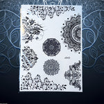 25 Style Hot Waterproof Black Henna Tattoo - Mandala Flower